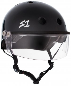 S1 Lifer Visor Helmet Black Gloss