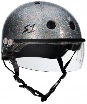 S1 Lifer Visor Helmet Silver Gloss Glitter