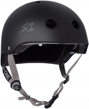 S1 Lifer Helmet - Black Matte w/ Grey Straps