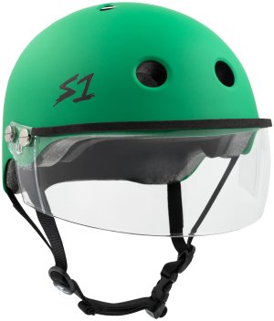 S1 Lifer Visor Helmet Kelly Green Matte